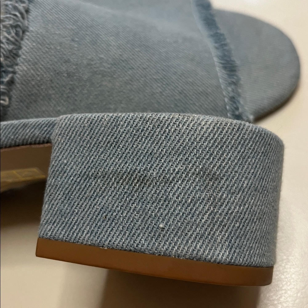 Anthropologie Jeffery Campbell Denim Slides Size 9 - Picture 9 of 12